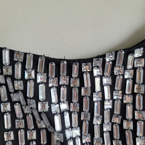 Mac Duggal, Beaded Tank Mini Dress, Black and Silver, Size 4, NWOT - Picture 10 of 12